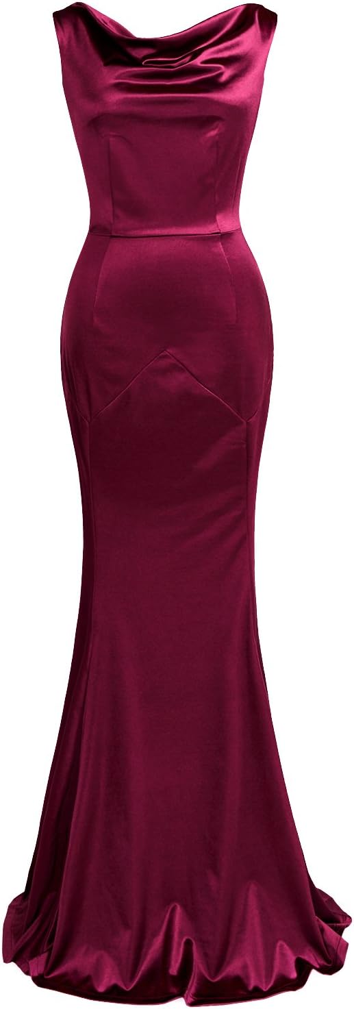 MUXXN Women's 30s Brief Elegant Mermaid Sleeveless Gowns Formal Evening Dress - Image 9