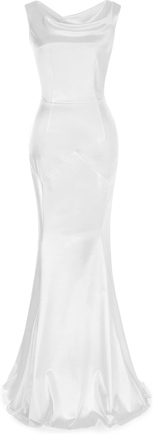 MUXXN Women's 30s Brief Elegant Mermaid Sleeveless Gowns Formal Evening Dress - Image 13