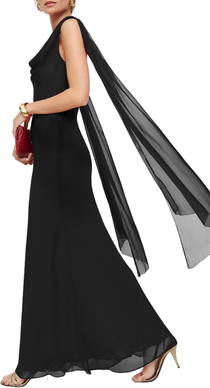 Parthea Women's Summer Formal Wedding Guest Dresses Sleeveless Backless Long Elegant Evening Party Maxi Bodycon Dress