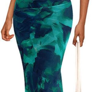 PRETTYGARDEN Wedding Guest Dresses for Women 2025 Summer Spring Floral Bodycon Sleeveless Mesh Maxi Long Dress