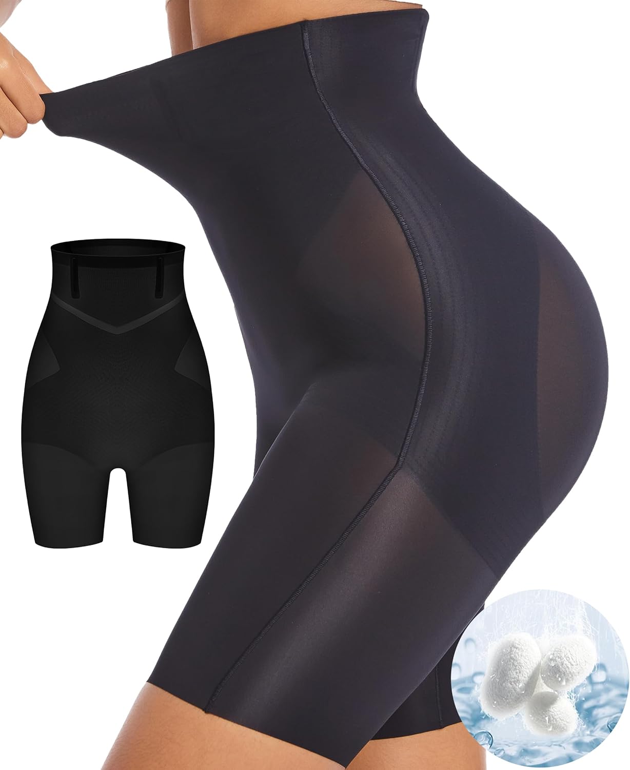 PRETTYWELL Shapewear Tummy Control Shorts for Women Comfort High Waisted Body Shaper Shorts Seamless no Rolling Thigh Slimmer - Image 7