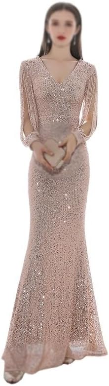 SIDUFHAOPKLL Atmospheric Evening Dress Ladies Spring Elegant Banquet Annual - Image 2