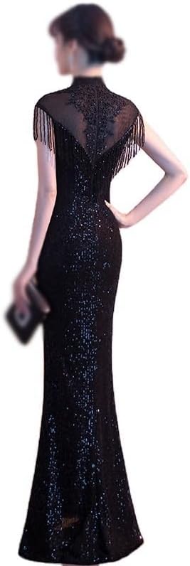 SIDUFHAOPKLL Black Evening Gown Women's Banquet Long Celebrity Annual Party Dress - Image 4