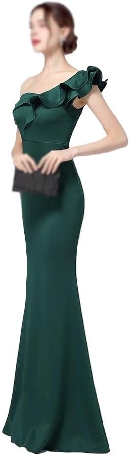 SIDUFHAOPKLL Dress Easy Shoulder Party Evening Dress Party Long Look Slim Sexy - Image 4