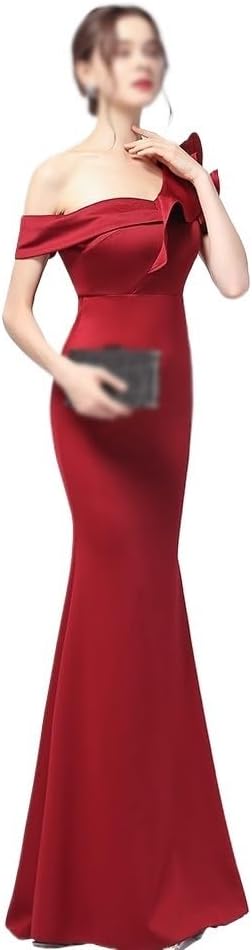 SIDUFHAOPKLL Easy Shoulder Party Evening Gown Long Slimming Sexy Dress for Parties - Image 3