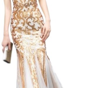 SIDUFHAOPKLL Evening Dress Spring Long Sequin Banquet Evening Wear Slimming Annual Performance Evening Dress