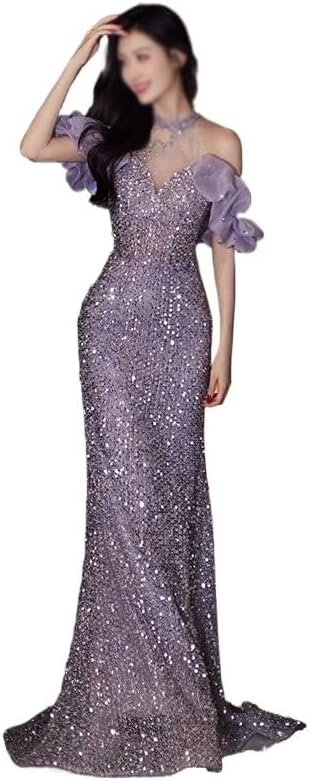 SIDUFHAOPKLL Neckline Evening Dress Spring Banquet Usually Can Wear Fishtail Toasting Dress - Image 2