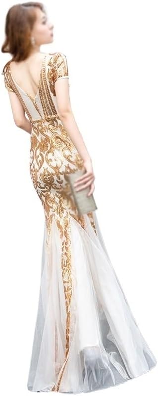 TEOYETTSF Evening Dress Spring Long Sequin Banquet Evening Wear Slimming Annual Performance Evening Dress - Image 4