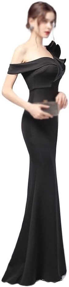TEOYETTSF Sexy Dress Easy Shoulder Party Evening Dress Party Long Slimming - Image 3