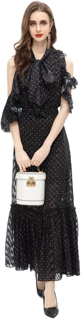 Unique Women Evening Gown Dress Mesh Swing Long Sleeve Elegant Party Winter Dress - Image 33