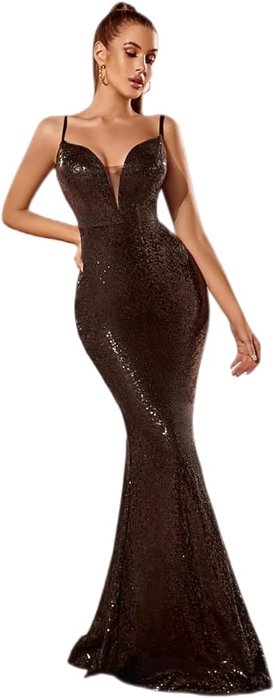 Unique Women Evening Gown Dress Mesh Swing Long Sleeve Elegant Party Winter Dress - Image 8