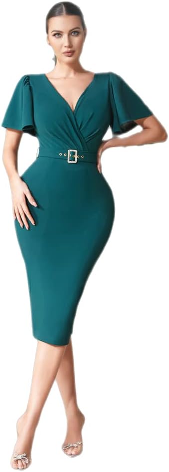 Unique Women Evening Gown Dress Mesh Swing Long Sleeve Elegant Party Winter Dress - Image 5