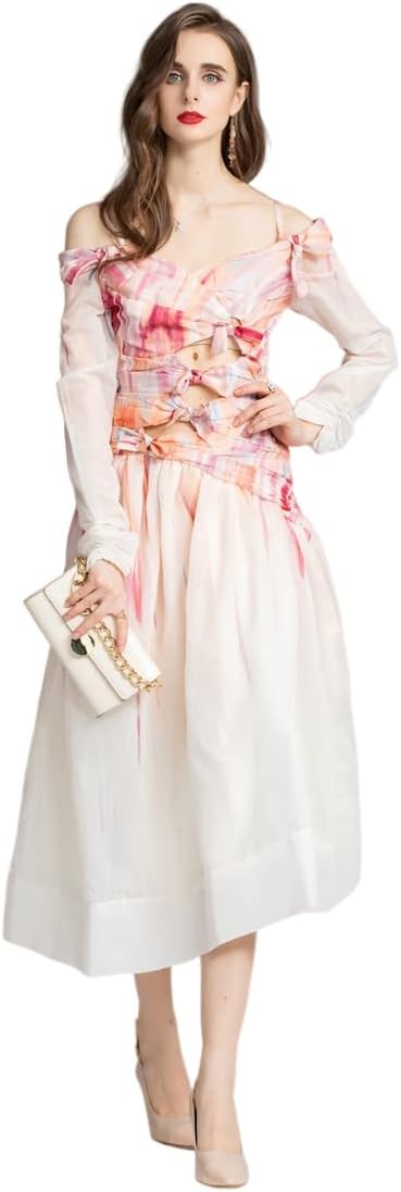 Unique Women Evening Gown Dress Mesh Swing Long Sleeve Elegant Party Winter Dress - Image 32