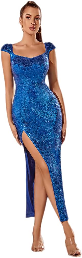 Unique Women Evening Gown Dress Mesh Swing Long Sleeve Elegant Party Winter Dress - Image 17