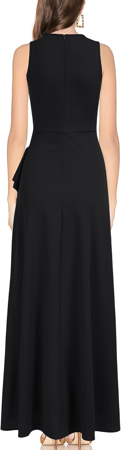 Viwenni Women's Ruffle Vintage 1950s Party Swing Evening Formal Dresses - Image 2