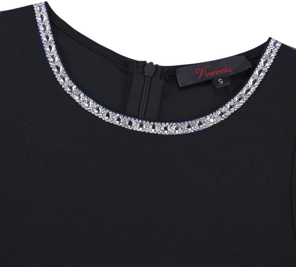 Viwenni Women's Ruffle Vintage 1950s Party Swing Evening Formal Dresses - Image 3