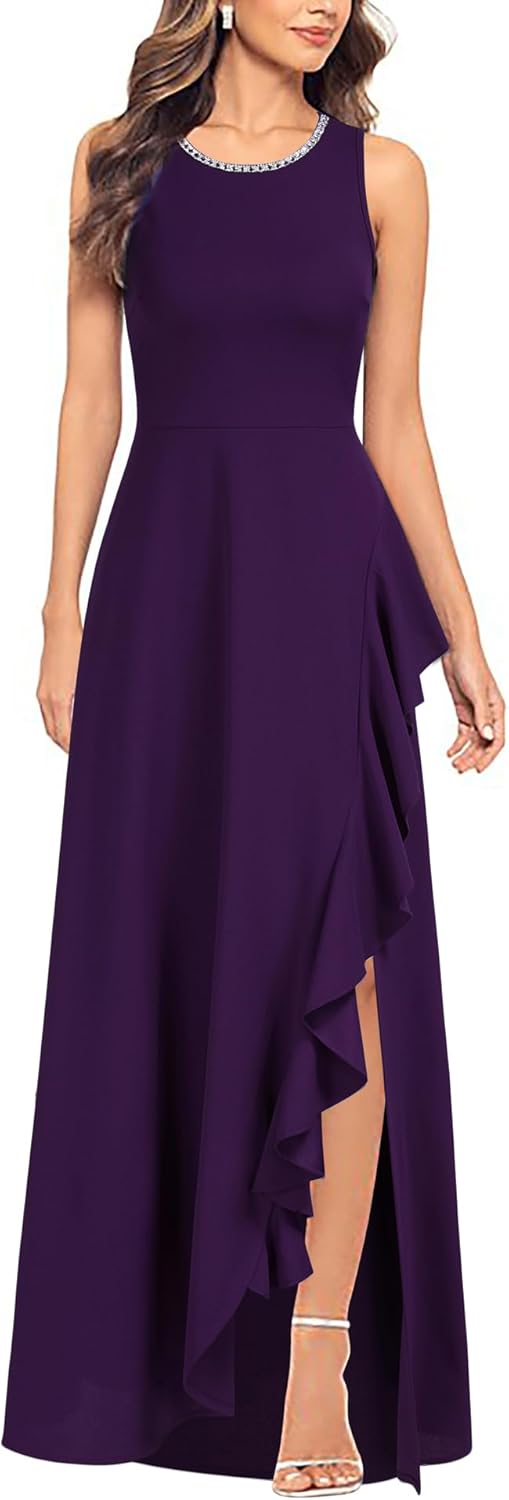 Viwenni Women's Ruffle Vintage 1950s Party Swing Evening Formal Dresses - Image 13