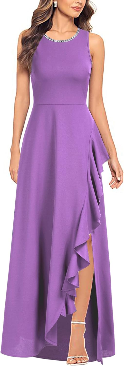 Viwenni Women's Ruffle Vintage 1950s Party Swing Evening Formal Dresses - Image 12