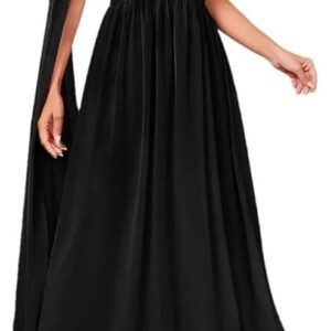 Women One Shoulder Cut Out Evening Dresses Party Prom Dress Maxi Length Formal Cocktail Skirt