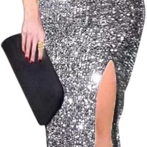 Women Sleeveless Off Shoulder Split Evening Cocktail Long Dress