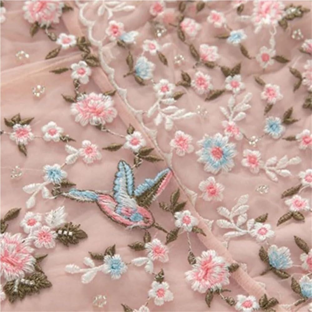 Women's Elegant Hollow Out Embroidery Evening Dress O Neck Long Sleeve Wedding Guest Party Maxi Dresses - Image 2