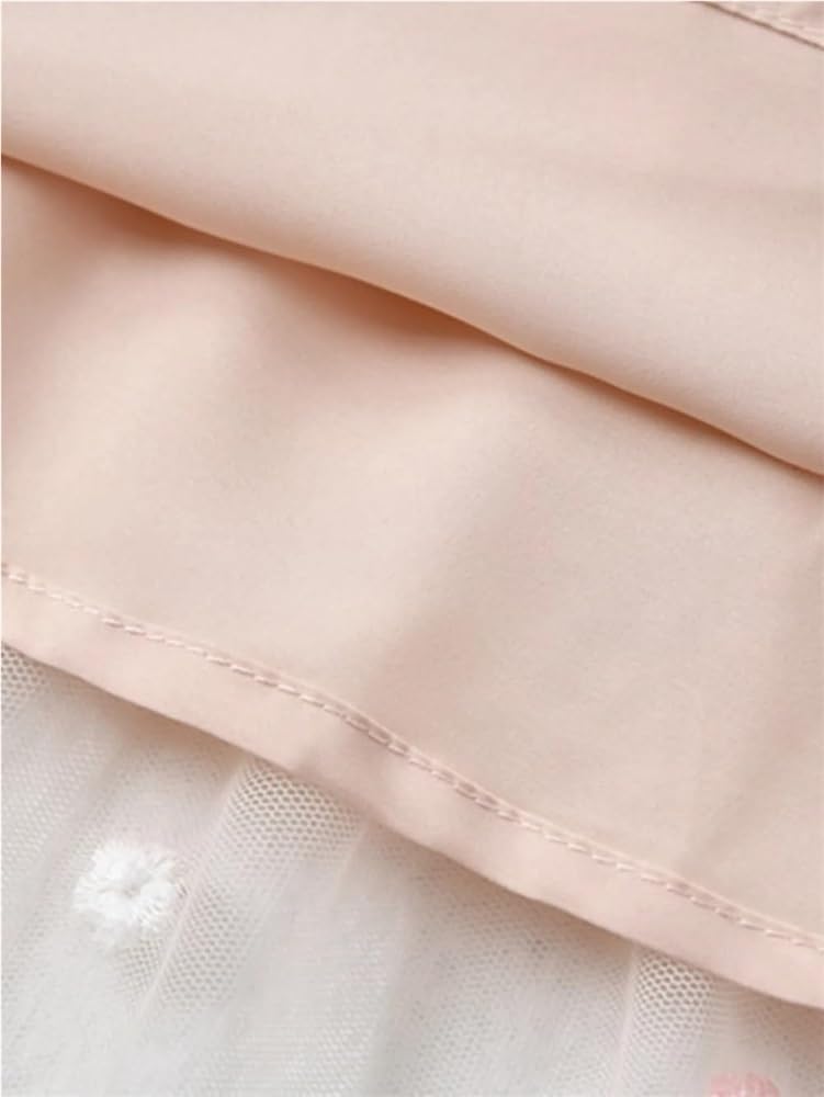 Women's Embroidered Mesh Long Dress Floral Flare Sleeve Holiday Party Evening Gown(XX-L) - Image 6