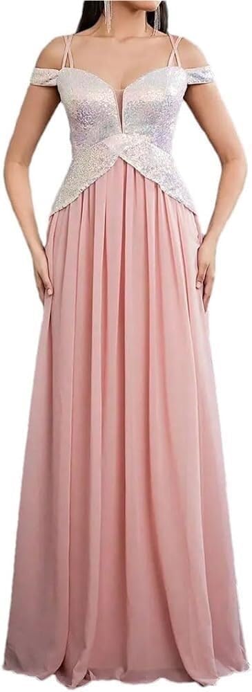 Women's Sexy Cocktail Dress Classic Pearl Camisole Chiffon Formal Party Evening Dresses