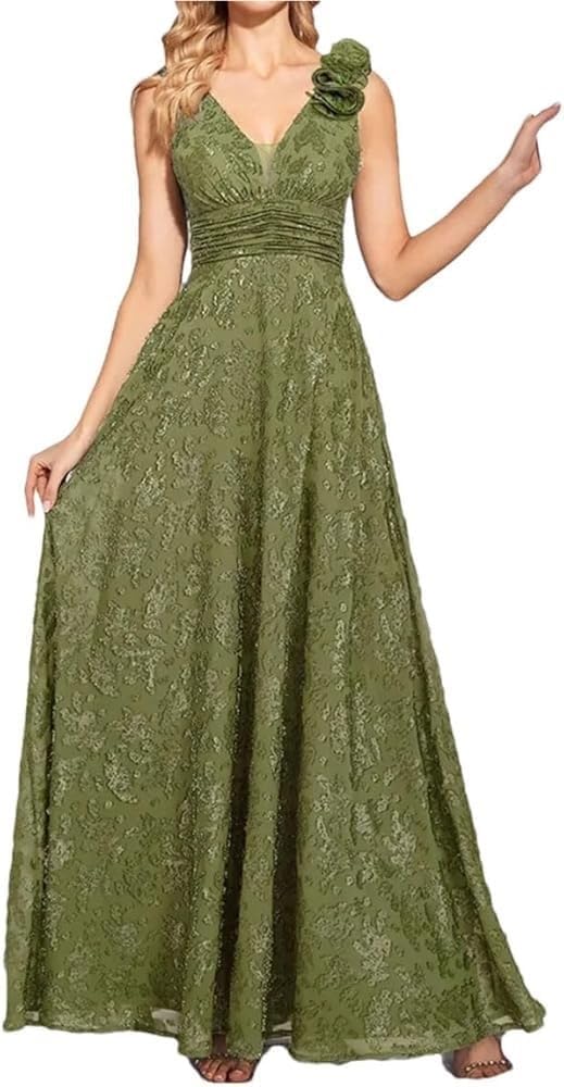 Women's V-Neck Evening Dress Sleeveless Long Prom Party Cocktail Dresses Formal Gown Maxi Fit