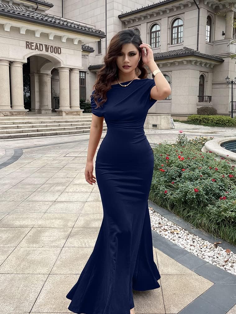 YMDUCH Women's Elegant Sleeveless Off Shoulder Bodycon Long Formal Party Evening Dress - Image 6