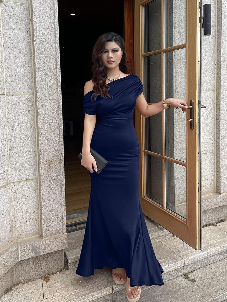 YMDUCH Women's Elegant Sleeveless Off Shoulder Bodycon Long Formal Party Evening Dress - Image 7