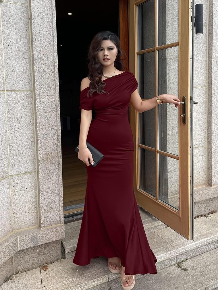 YMDUCH Women's Elegant Sleeveless Off Shoulder Bodycon Long Formal Party Evening Dress - Image 6