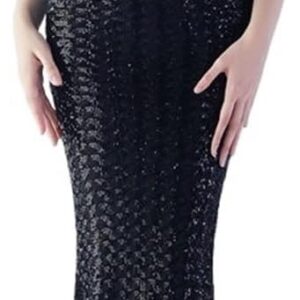 YUYUFA Dress Evening Gown Women's Party Socialite Sequin Vertical Long Slim