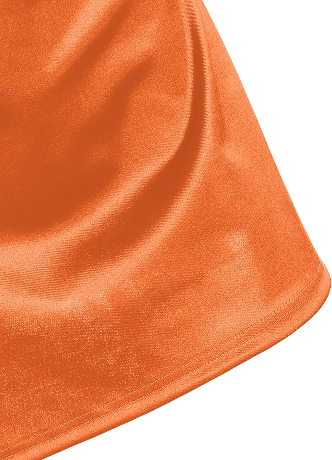 ZAFUL Women's Satin Sleeveless Spaghetti Strap Mini Dress Sexy Slip Cowl Neck Silky Cocktail Party Dresses - Image 4